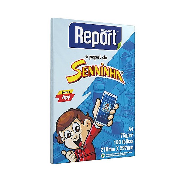 PAPEL SENINNHA AZUL C/100 FOLHAS