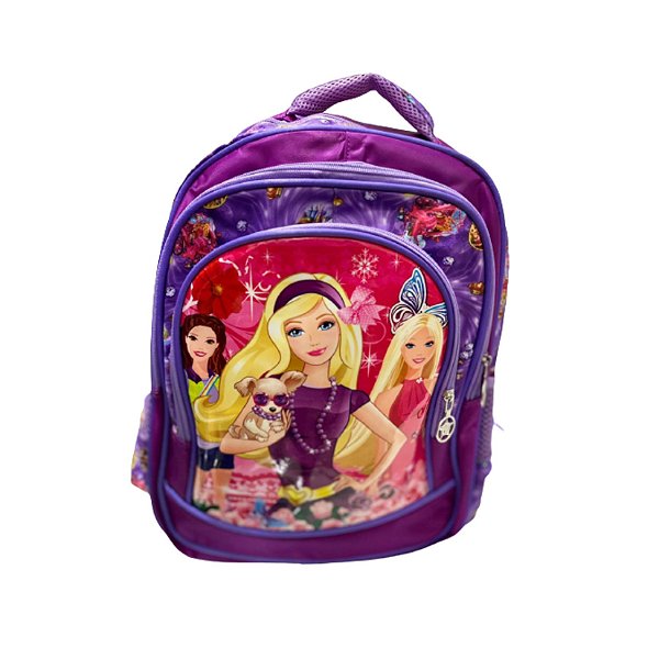 MOCHILA INFANTIL PRINCESAS COM 3 ZÍPERES