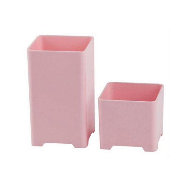 KIT PORTA OBJETO 2 PEÇAS MAXCRIL ROSA