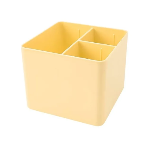 PORTA OBJETO DELLO 3 DIVISORIAS AMARELO