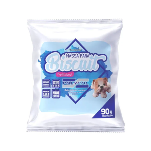 MASSA BISCUIT AZUL CLARO POLYCOL 90G