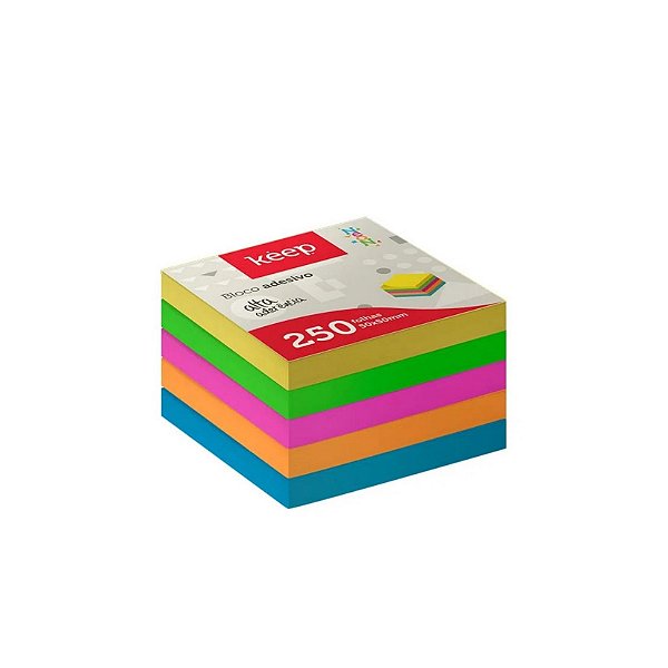 POST IT 50X50 5 CORES NEON 250FLS KEEP