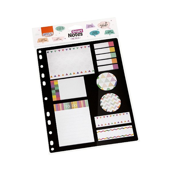 POST IT BRW SMART MULTIPLES 12 BLOCOS C/ 25 FOLHAS CADA