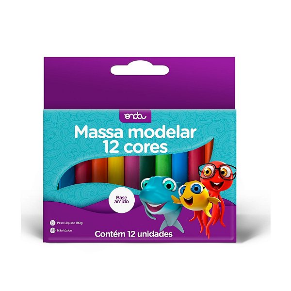 MASSINHA DE MODELAR SOFT ONDA 12 CORES