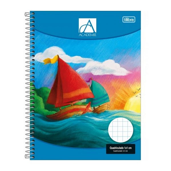 CADERNO QUADRICULADO 1X1 TILIBRA ACADEMIE 96 FOLHAS