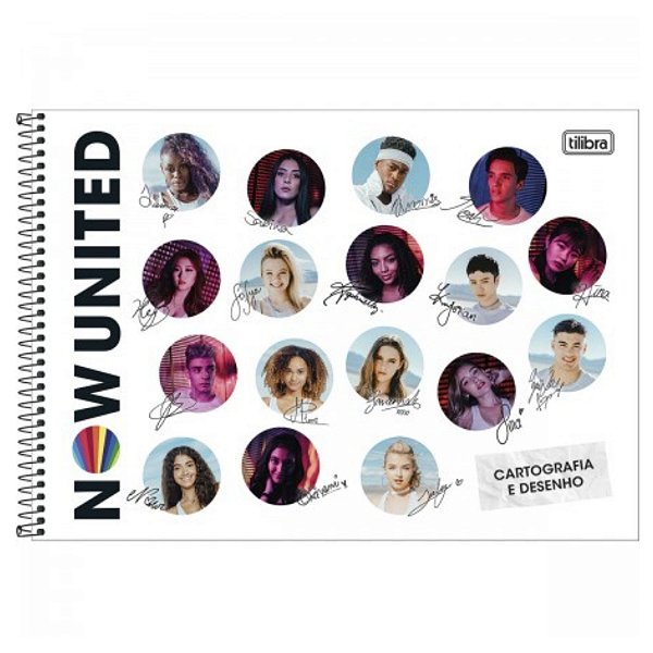 CADERNO DE CARTOGRAFIA TILIBRA SEM MARGEM NOW UNITED 80FLS