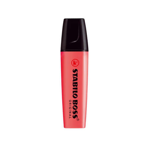 MARCA TEXTO STABILO BOSS VERMELHO NEON 70/40