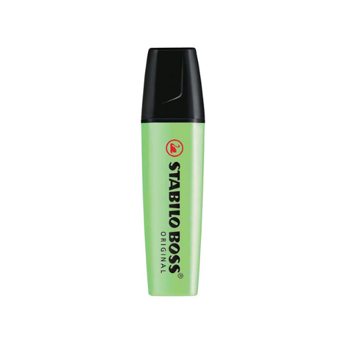 MARCA TEXTO STABILO BOSS VERDE PASTEL 70/116