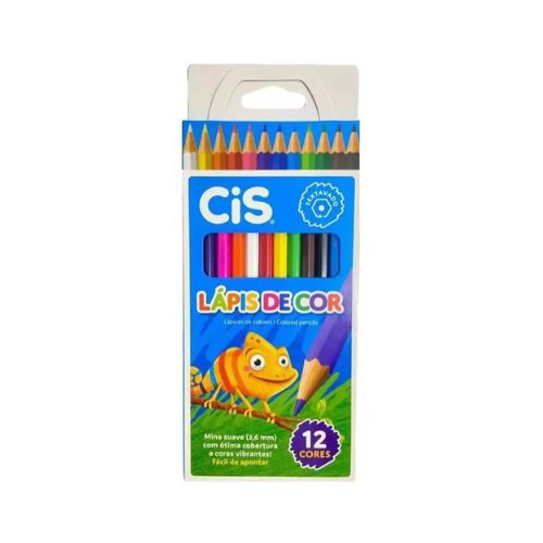 LAPIS DE COR CIS PLASTIC SEXTAVADO 12 CORES