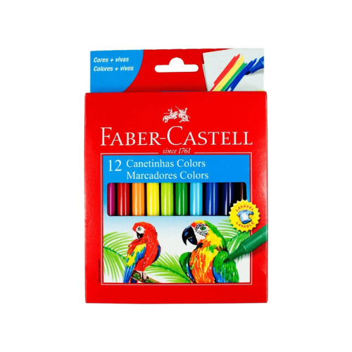 CANETINHA HIDROGRAFICA FABER CASTELL 12 CORES