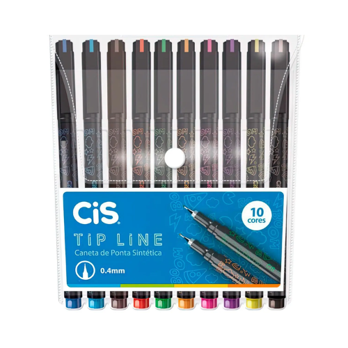 KIT DE CANETA CIS TIP LINE 0.4 C/10 CORES