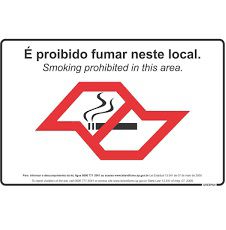 PLACA DE SINALIZACAO PROIBIDO FUMAR 20X30CM. SIN113 - GRESPAN