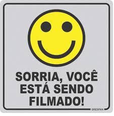 PLACA DE SINALIZACAO VOCE ESTA SENDO FILMADO 15X15 SIN43 - GRESPAN