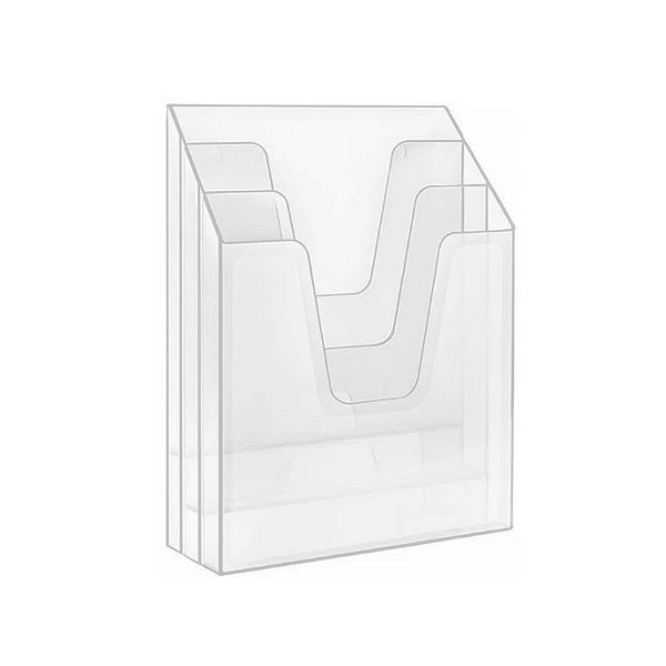 ORGANIZADOR TRIPLO ACRILICO 3 COMPART. ACRIMET CRISTAL
