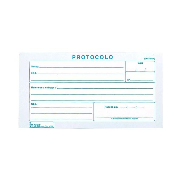 PROTOCOLO DE ENTREGA TAMOIO 100F 155X80MM