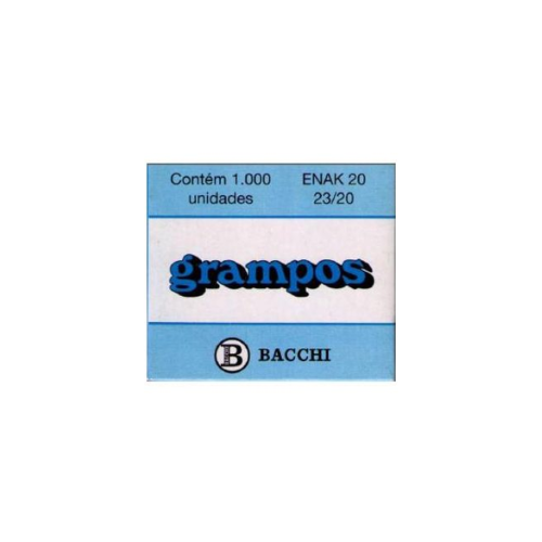 GRAMPO BACCHI GALVANIZADO 23/20 1000 UNDS