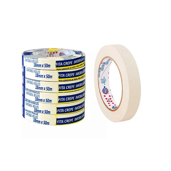 FITA ADESIVA CREPE EUROCEL 18X50MM