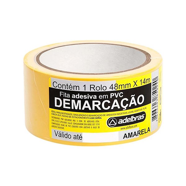 FITA P/ DEMARCAÇÃO DE SOLO AMARELA 48X14MM