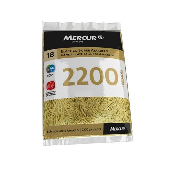 ELÁSTICO MERCUR AMARELO N.18 1200UND