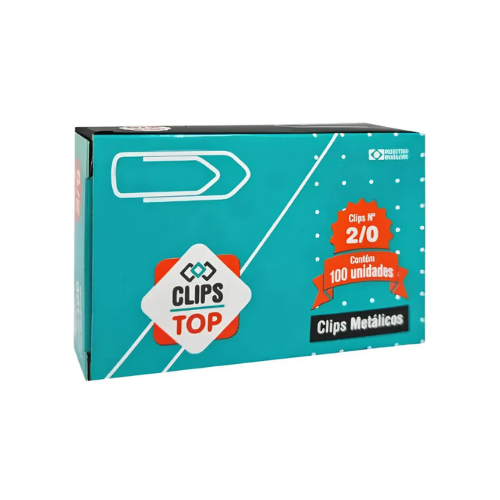 CLIPS TOP METALICO 2/0 100UND