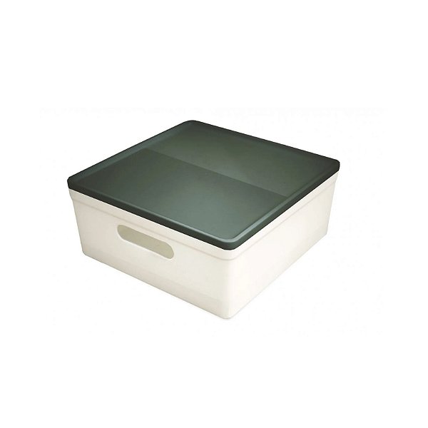 CAIXA ORGANIZADORA DELLO MEDIA COM TAMPA SOUL CRISTAL/VERDE