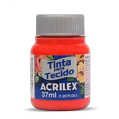 TINTA PARA TECIDO ACRILEX 37 ML VERMELHO VIVO - 541