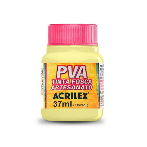 TINTA PVA ACRILEX AMARELO BEBE 37ML - COD 808