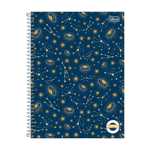CADERNO TILIBRA PEPPER 1MT ESPIRAL 80F
