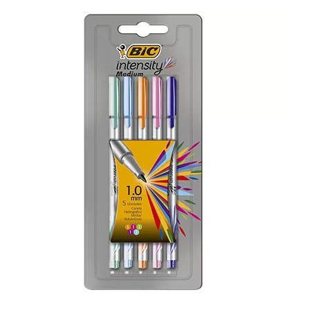 CANETA BIC INTENSITY PONTA MEDIUM 1.0 COM 5 UNDS