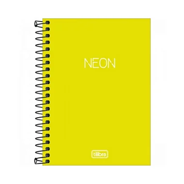 CADERNETA TILIBRA 1/8 NEON AMARELA CAPA FLEX 80F