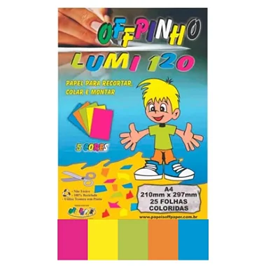 BLOCO OFF PINHO LUMI 120 5 CORES 45 FOLHAS