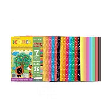 BLOCO NOVA PRINT 7 CORES 180G 3 ESTAMPAS 36 FOLHAS