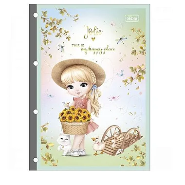 REFIL TILIFLEX PARA CADERNO ARGOLADO JOLIE 80 FOLHAS TILIBRA