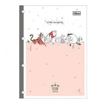 REFIL TILIFLEX PARA CADERNO ARGOLADO POOH 80 FOLHAS TILIBRA