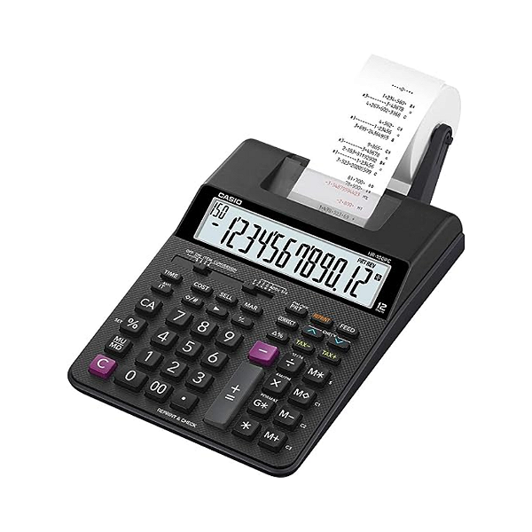 CALCULADORA COM BOBINA CASIO HR 100RC 12 DIGITOS