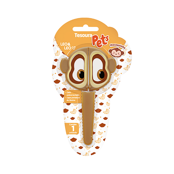 TESOURA ESCOLAR PETS LEONORA