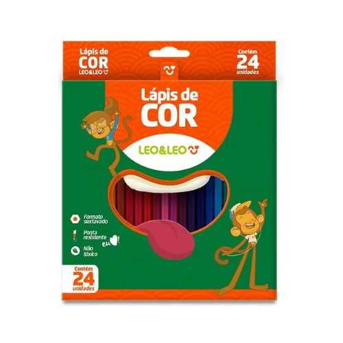 LAPIS DE COR LEONORA SEXTAVADO 24 CORES