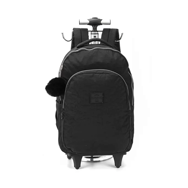 MOCHILA DE RODINHA LUXCEL UP4YOU PRETA COM ALÇA PARA COSTAS