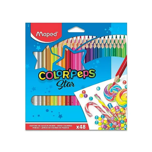 LAPIS DE COR MAPED STAR 48 CORES 4MM