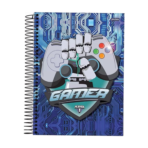 CADERNO JANDAIA 1MT PLAYER 1  80FLS