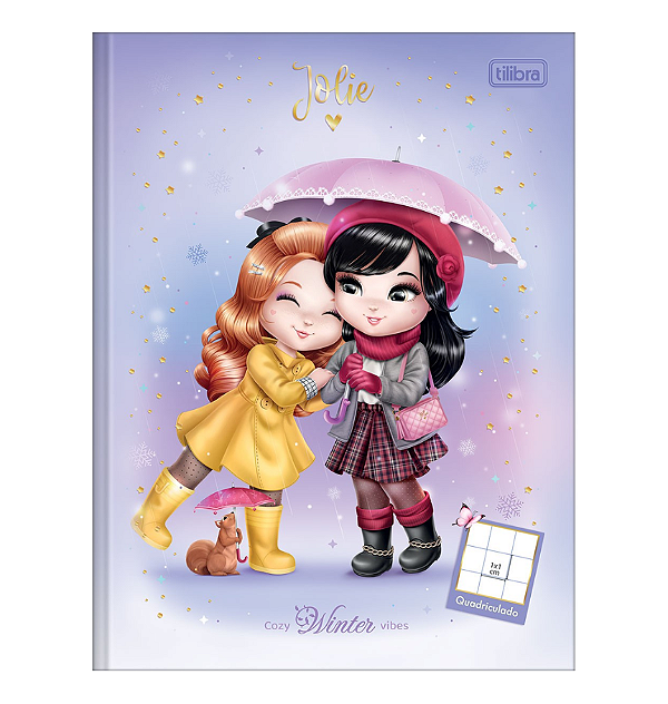 CADERNO DE BROCHURA TILIBRA QUADRICULADO JOLIE 1X1 40FLS