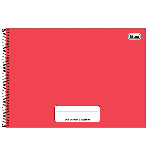 CADERNO DE CARTOGRAFIA TILIBA PEPPER VERMELHO 80FLS