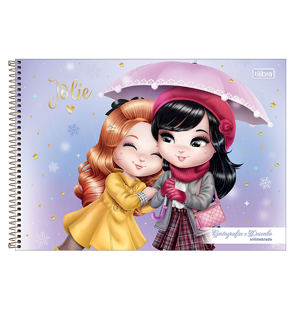 CADERNO DE CARTOGRAFIA MILIMETRADO TILIBRA JOLIE 80FLS