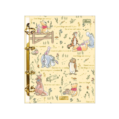 CADERNO ARGOLADO TILIBRA POOH 160 FOLHAS