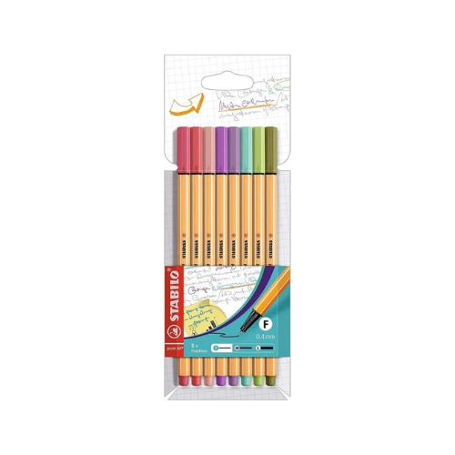 KIT DE CANETA STABILO POINT 88 COM 8 CORES 88/8-4