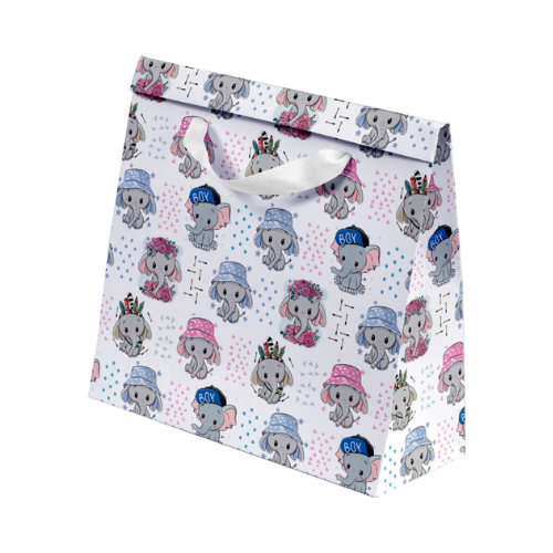 SACOLA DE PRESENTE BASIC BAG P UPBOX ELEFANTINHOS