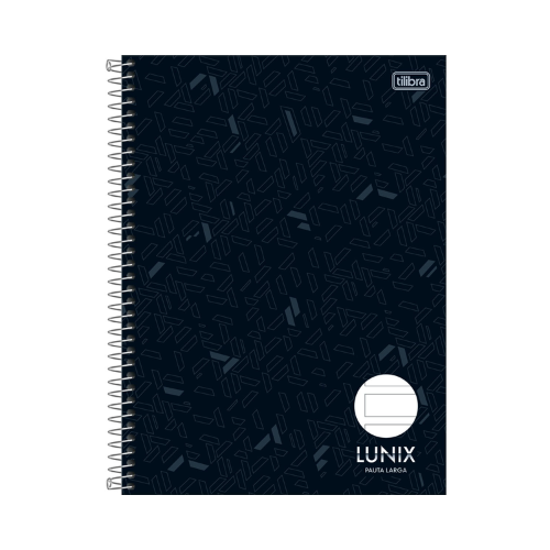 CADERNO ESPIRAL 1MT TILIBRA LUNIX PAUTA LARGA 80FLS