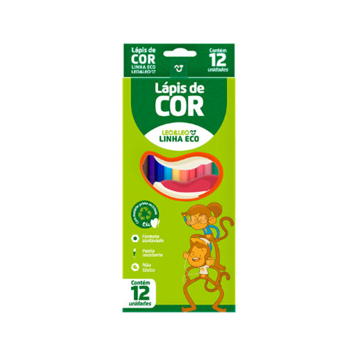 LAPIS DE COR LEO E LEO ECO 12 CORES