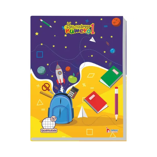 CADERNO BROCHURA QUADRICULADO 7X7MM MEU PRIMEIRO 40 FOLHAS TAMOIO