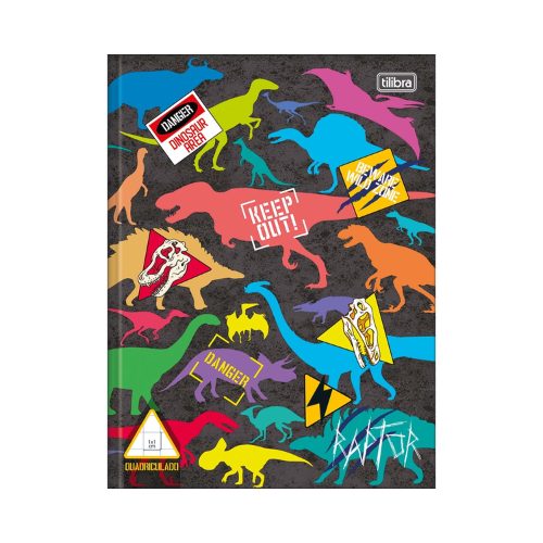 CADERNO BROC. QUADRICULADO RAPTOR 1X1CM 40 FOLHAS